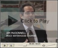 Jim McDonnell, Partner, Price Waterhouse Coopers strategy group, at the book launch - click to play